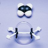 نموذج ملء الفراغ (1) و العصا (2) لجزيء الإيثين