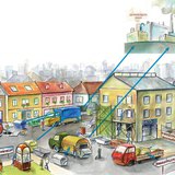 A város olyan, mint egy nagy gyár A város olyan, mint egy nagy gyár