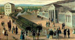 A pesti vasútállomás, az ún. indóház (1854)