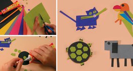 لصق صور الحيوانات من الأشكال النظامية