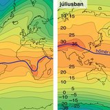 Föld izotermatérképe januárban és júliusban