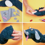 صنع الكلب السعيد من الجوارب