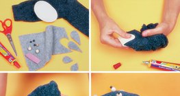 صنع الكلب السعيد من الجوارب