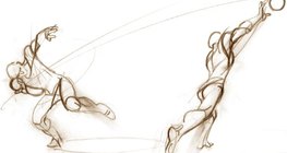 دافع الجلة يقوم بتسريع الكرة على طريق طويل بقوة كبيرة