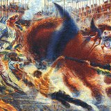 أمبرتو بوكسيوني: اشراق في المدينة (1911-1912، مستقبلية)