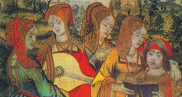 مغنون المادريجال على قماش نجود