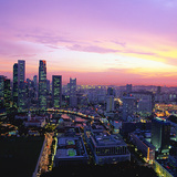 أفق سنغافورة عند غروب الشمس