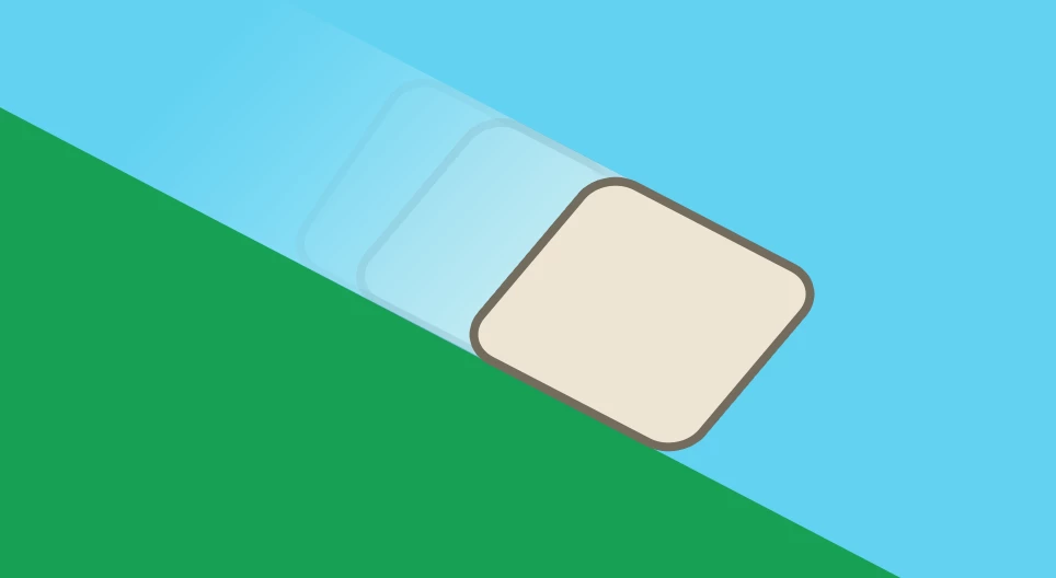 Interaction between a slope and a sliding body