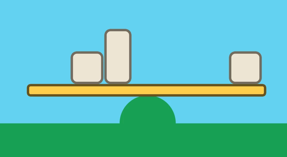 Equilibrium of a seesaw