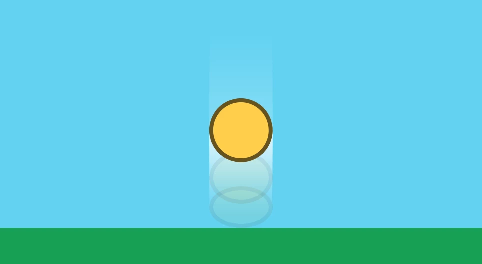 The motion of a bouncing ball