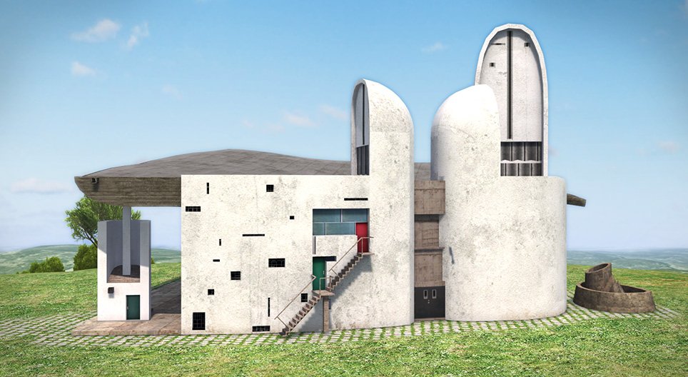 Capela de Notre-Dame-du-Haut (Ronchamp, França, 1950)