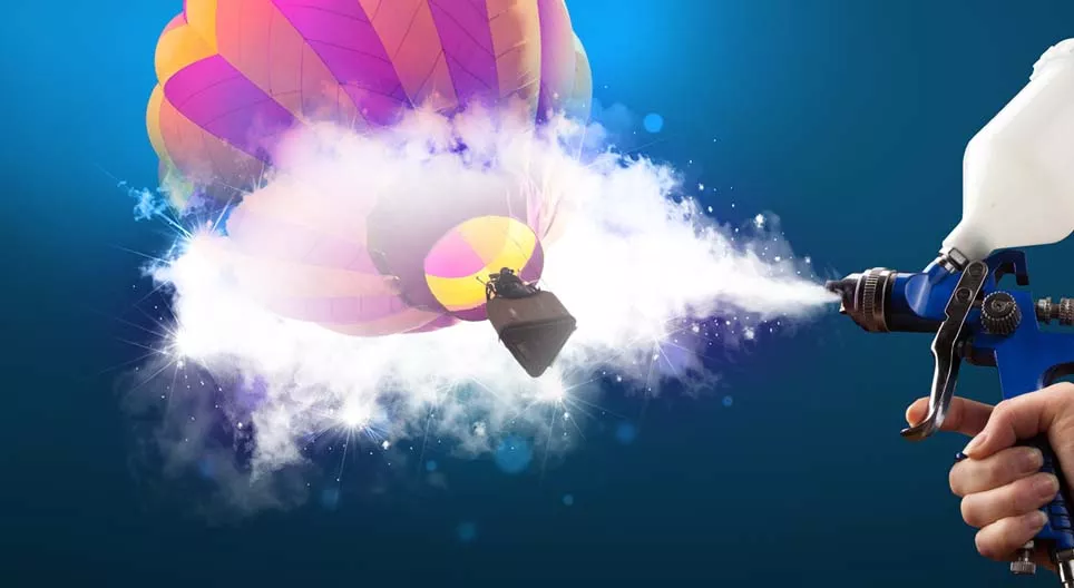 Ce au în comun un balon cu aer cald și un spray cu vopsea?