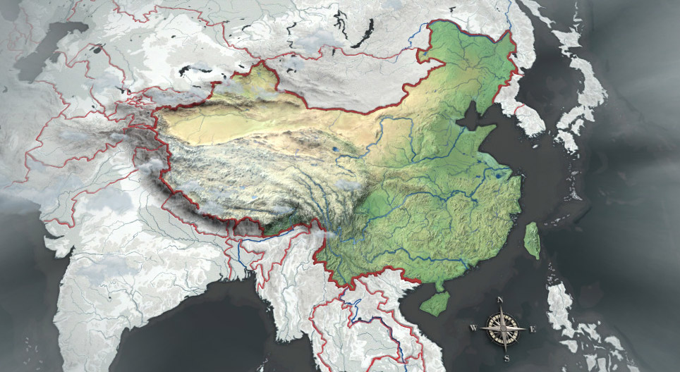Harta reliefului Chinei