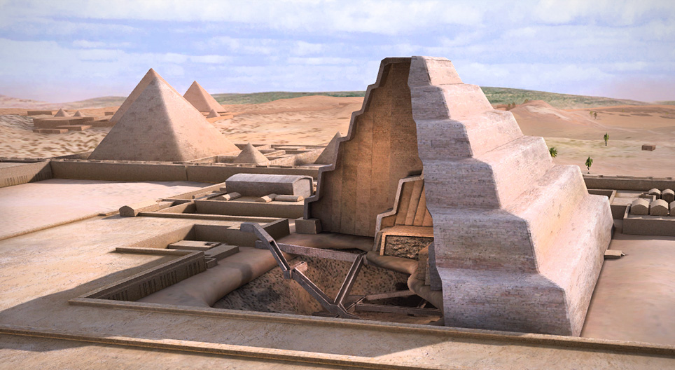 Piramida lui Djoser (Saqqara, secolul a XXVII-lea î.H.)