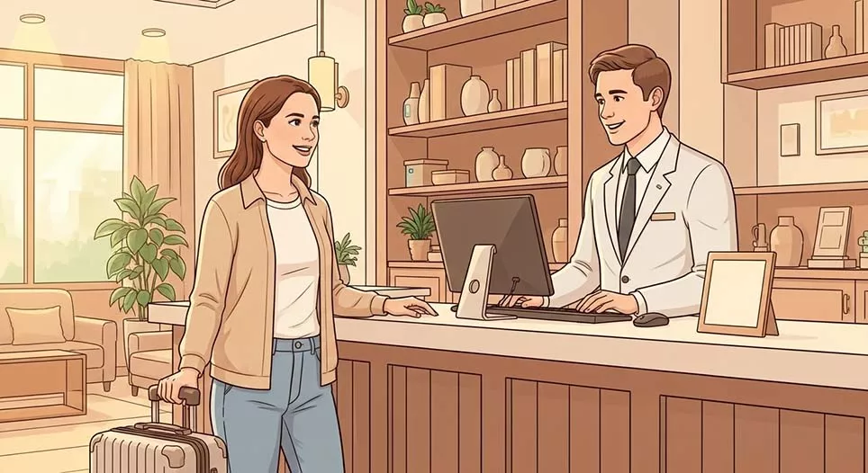 Na hotelski recepciji