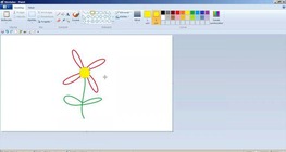 Paint 21. - Virág rajzolása görbével